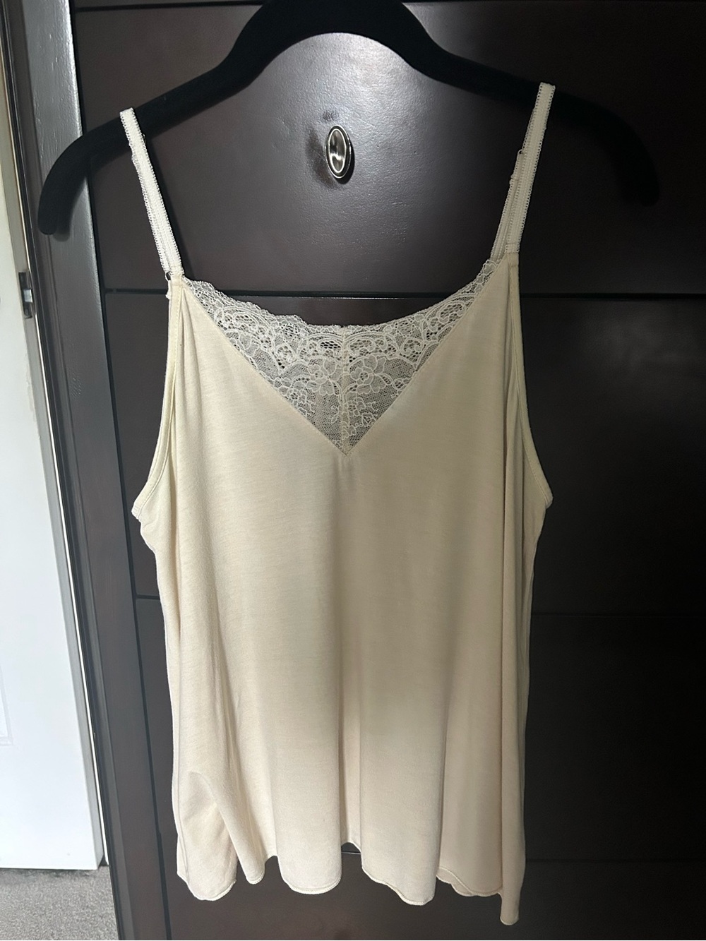 POL Pale Yellow Lace-Trim Camisole